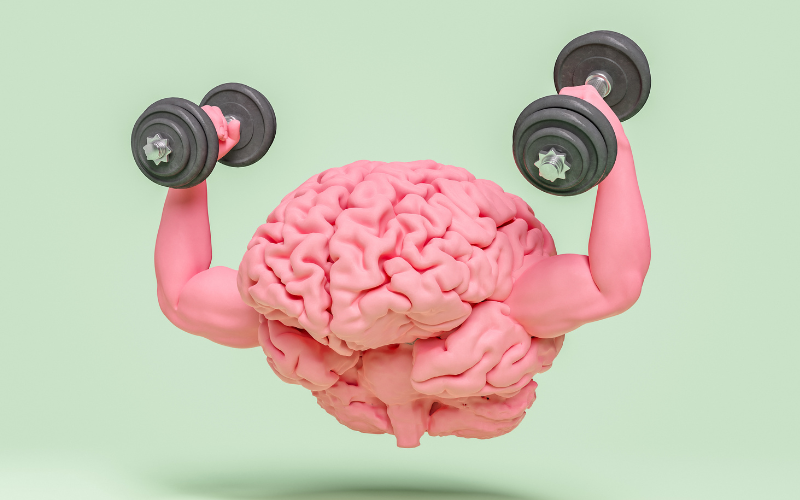 Brain strength stock image