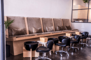 Pedicure chairs at The Water Room